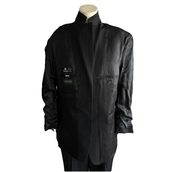 Lauren Ralph Lauren Men’s 2pc Suit 46L 36x27 Wool Pinstriped Classic Americana - Picture 8 of 16